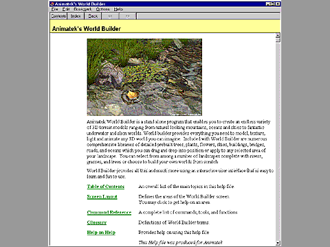 Flipbook of help file images