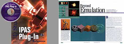 Book cover and magazine spread.